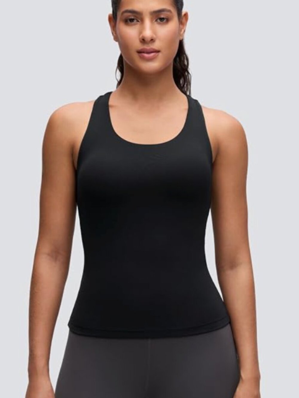2 CRZ YOGA Butterluxe Racerback Tank Tops- Small- Black and White